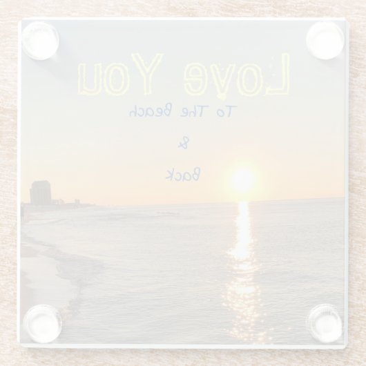 Dessous-de-verre En Verre Plage (Dos)