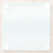 Dessous-de-verre En Verre Plage Aqua Blue Ombre (Dos)