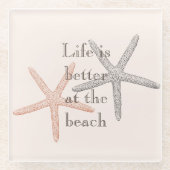 Dessous-de-verre En Verre Plage Blue Starfish (Devant)