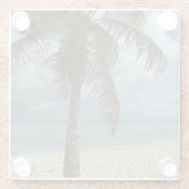 Dessous-de-verre En Verre Plage d'Aruba I Belle Scène Nature (Dos)