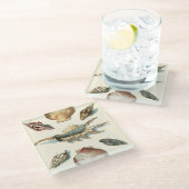 Dessous-de-verre En Verre Plage de Shell soignée (Incliné)