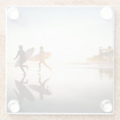 Dessous-de-verre En Verre Plage d'Oceanside (Dos)