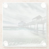 Dessous-de-verre En Verre Plages tropicales | Clearwater Floride (Dos)