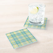Dessous-de-verre En Verre Plaid en pastel (Incliné)