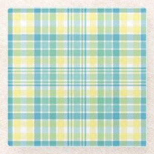 Dessous-de-verre En Verre Plaid en pastel
