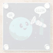 Dessous-de-verre En Verre Planète (Dos)