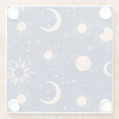 Dessous-de-verre En Verre Planètes et étoiles Motif (Dos)