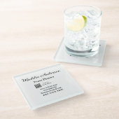 Dessous-de-verre En Verre Planificateur d'événements ajouter nom Q R code dé (Incliné)