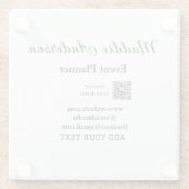 Dessous-de-verre En Verre Planificateur d'événements ajouter un nom Code QR  (Dos)