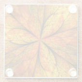 Dessous-de-verre En Verre Plante d'automne, Abstrait moderne Fractal Art Lea (Dos)
