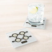 Dessous-de-verre En Verre Plaque personnalisable Compteurs et jauges Steampu (Incliné)