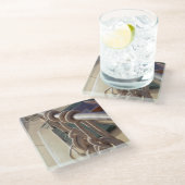 Dessous-de-verre En Verre Plate-forme de bateau (Incliné)