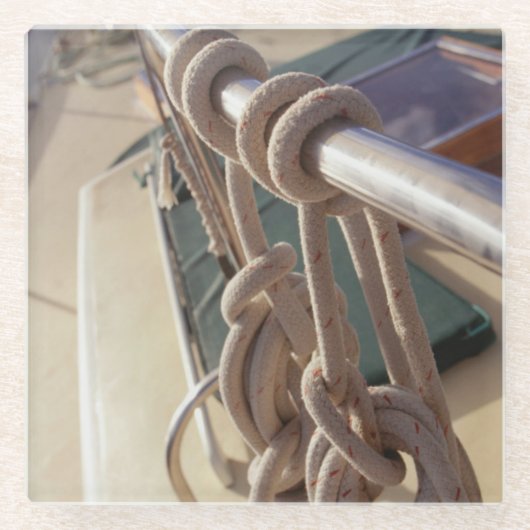 Dessous-de-verre En Verre Plate-forme de bateau (Devant)