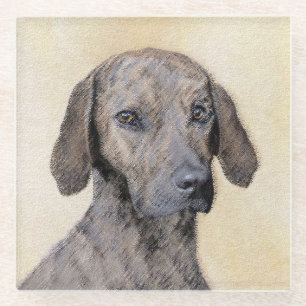 Dessous-de-verre En Verre Plott Peinture - Cute Original Chien Art