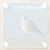 Dessous-de-verre En Verre Pluvier à ventre noir (Dos)