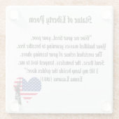 Dessous-de-verre En Verre Poème Statue de la Liberté (Dos)