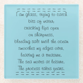 Dessous-de-verre En Verre Poésie de plage