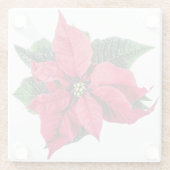 Dessous-de-verre En Verre Poinsettia (Dos)
