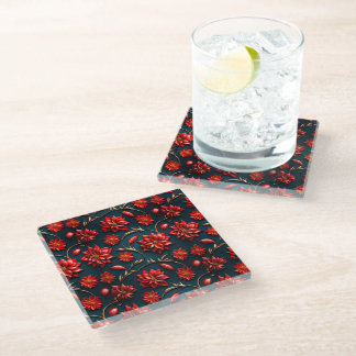 Dessous-de-verre En Verre Poinsettia joli