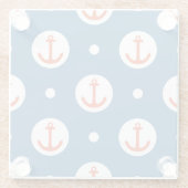 Dessous-de-verre En Verre Points d'Ancre (Dos)