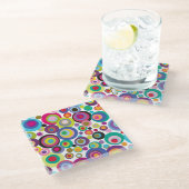 Dessous-de-verre En Verre Points de confettis (Incliné)