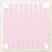 Dessous-de-verre En Verre Points de satin - nuances de rose fuchsia (Dos)