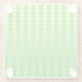 Dessous-de-verre En Verre Points satinés - nuances vert citron (Dos)