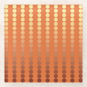 Dessous-de-verre En Verre Points satinés - rouille et or