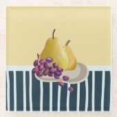 Dessous-de-verre En Verre Poire fraîche | vie moderne (Devant)