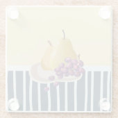 Dessous-de-verre En Verre Poire fraîche | vie moderne (Dos)