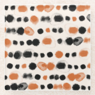 Dessous-de-verre En Verre Pois Abstraits : Géométrie aquarelle.