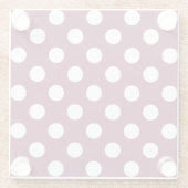 Dessous-de-verre En Verre Pois blancs en Bourgogne (Dos)