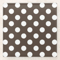 Pois blancs sur brun