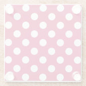 Dessous-de-verre En Verre Pois blancs sur cerise (Dos)