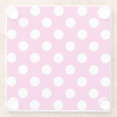 Dessous-de-verre En Verre Pois blancs sur fuchsia (Dos)