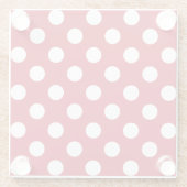 Dessous-de-verre En Verre Pois blancs sur rouge (Dos)