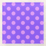 Dessous-de-verre En Verre pois de Lilac sur periwinkle<br><div class="desc">pois de Lilac sur periwinkle</div>