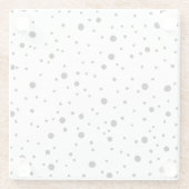 Dessous-de-verre En Verre Pois noirs et blancs (Dos)