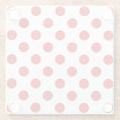 Dessous-de-verre En Verre pois rouges et blancs (Dos)