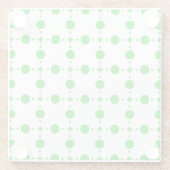 Dessous-de-verre En Verre Pois verts, Motif à points Polka, points, pointill (Dos)