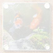 Dessous-de-verre En Verre Poisson Koi dans un étang (Dos)
