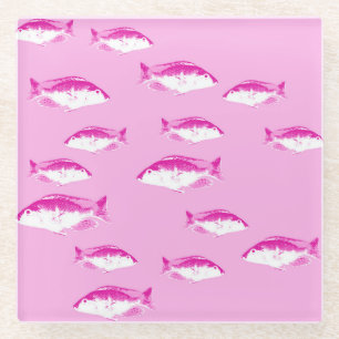 Dessous-de-verre En Verre Poisson rose