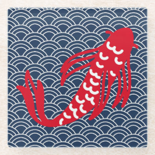 Dessous-de-verre En Verre Poisson rouge Koi