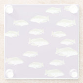 Dessous-de-verre En Verre Poisson sur violet (Dos)