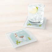 Dessous-de-verre En Verre Pom Pom Llama Rama - Llater Llosers (Incliné)