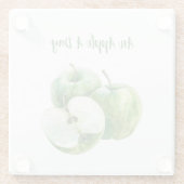 Dessous-de-verre En Verre Pommes Vertes Fruit (Dos)