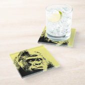Dessous-de-verre En Verre Pop Art Gorilla (Incliné)