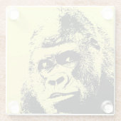 Dessous-de-verre En Verre Pop Art Gorilla (Dos)