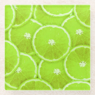Dessous-de-verre En Verre Pop Art Lime Slices