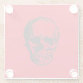 Dessous-de-verre En Verre Pop Art rouge crâne (Dos)